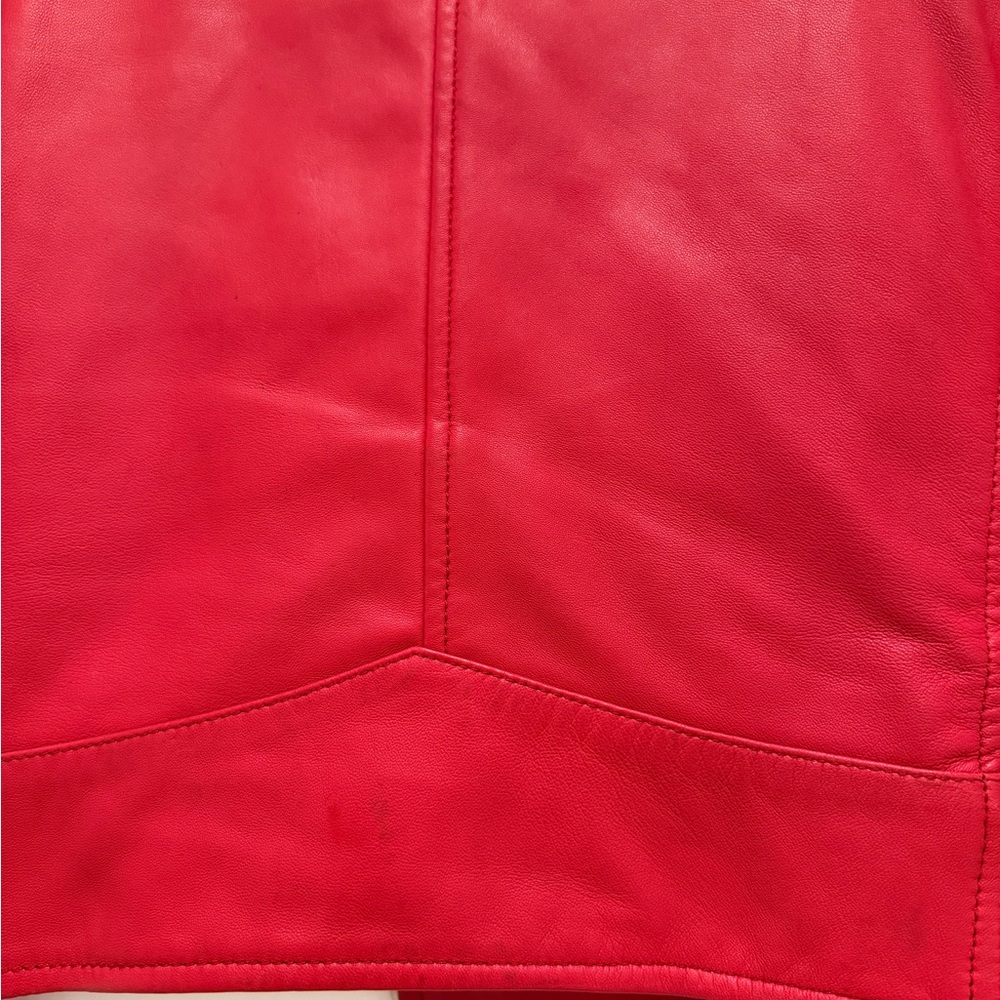 Nasty Gal (Original) Red Leather Jacket - Picture 3 of 5